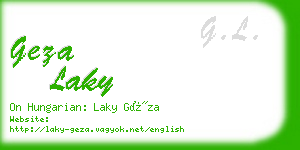 geza laky business card